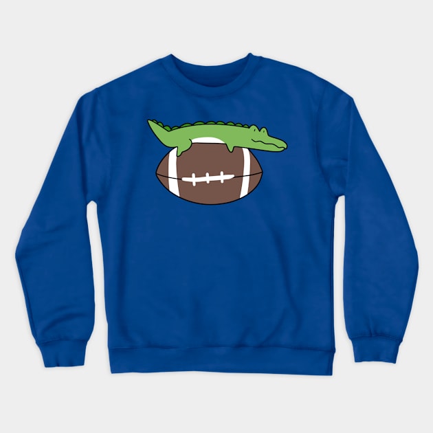 Football and Little Alligator Crewneck Sweatshirt by saradaboru